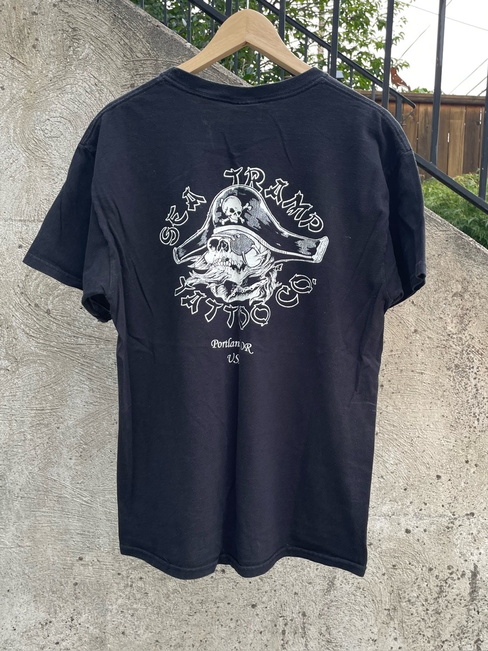 Hanes Heavyweight Sea Tramp Tattoo Portland, Oregon double sided t shirt large